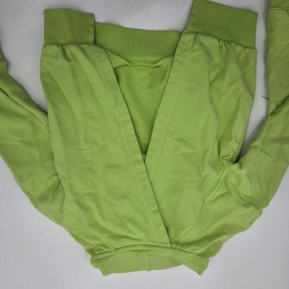 Athleta Moonrise Line Green Hoodie Split Back Sweatshirt Relaxed XXSmall - Picture 5 of 9